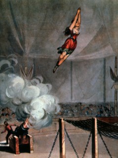 Woman Being Fired from a Cannon, Lithograph
