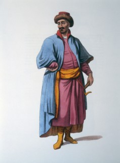 Tartar of Kazan, Costumes of the Russian Empire, Hand-Colored Engraving, circa 1803