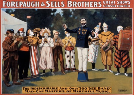 Forepaugh and Sells Brothers Poster, The Indescribable and Only Soo See Band, circa 1900