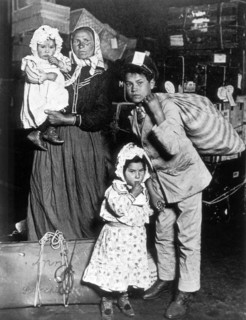 Immigrant Family, Ellis Island, New York, USA, circa 1905
