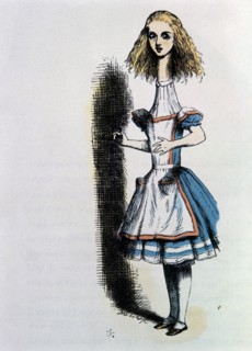 The Pool of Tears, Alice's Adventure in Wonderland by Lewis Carroll, Hand-Colored Illustration by John Tenniel, 1865