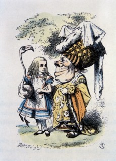 The Mock Turtle Story, Alice with the Duchess, Alice's Adventure in Wonderland by Lewis Carroll, Hand-Colored Illustration by John Tenniel, circa 1865