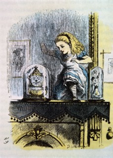 Looking Glass House, Through the Looking Glass by Lewis Carroll, Hand-Colored Illustration by John Tenniel, circa 1872