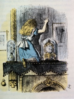 Looking Glass House, Through the Looking Glass by Lewis Carroll, Hand-Colored Illustration by John Tenniel, circa 1872