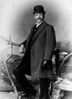 Gentleman Wearing Bowler Hat, Chicago, Illinois, USA, circa 1900