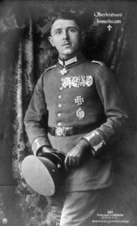 Oberleutnant Max Immelmann, German Air Ace Who Dropped the First Bombs & Propaganda Leaflets on Paris, France, September 1914