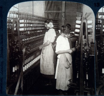 Women Mill Workers, Paterson, New Jersey, USA, Single Image of Stereo Card, circa 1900