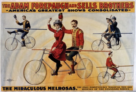 The Miraculous Melrosas, Forepaugh & Sells Bros., Circus Poster, circa 1900