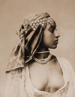 Egyptian Woman, Cairo, Egypt, Albumen Photograph, circa 1870