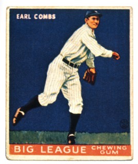 Earl Combs, New York Yankees, Trade Card