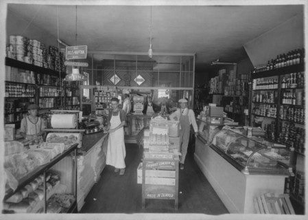 Six Employees in Grocery Store, 1929