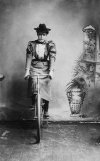 Woman on Bicycle, Chicago, Illinois, USA, 1890