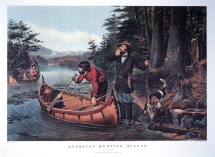 American Hunting Scenes: "An Early Start", Currier & Ives, Lithograph, 1863
