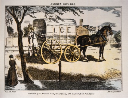 Ice Wagon, Illustration, 1880