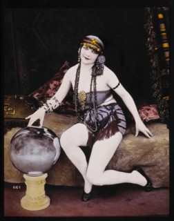 Sexy Young Woman, Portrait, Hand-Colored Photograph, circa 1927