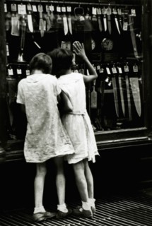 Two Girls Looking in Store Window, circa 1940