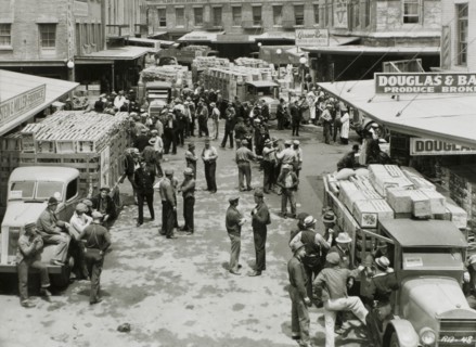 Produce Market Workers and Police, New York City, USA, "Racket Busters", 1938