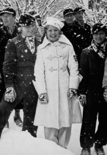 Sonja Henie, Figure Skater, at 1936 Winter Olympic Games, Garmisch-Partenkirchen, Germany