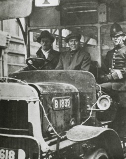 Police and Civilians Driving Public Bus During General Strike, London, United Kingdom, 1926
