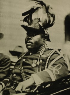 Marcus Garvey (1887-1940), Jamaican-Born Activist, Political Leader and Proponent of Black Nationalism and Pan-Africanism Movements, Riding in Car at U.N.I.A. Parade, New York City, USA, circa 1920's