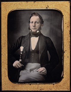 Bearded Man in Formal Attire, Portrait, Daguerreotype, circa 1850's