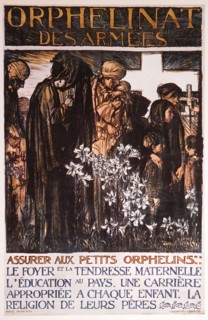 World War I French Poster by Frank Brangwyn for Aid to War Orphans, Orphelinat des Armees, circa 1917