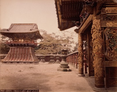 Shiba Chokugakumon, Buddhist Temple, Japan, circa 1880