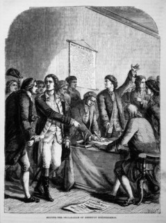 Signing of the Declaration of American Independence 1776, Illustration