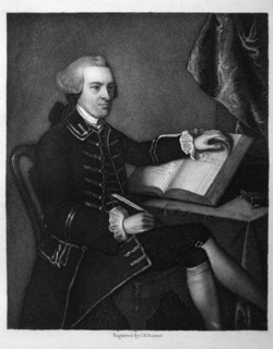 John Hancock (1737-1793), Political Leader During American Revolution, Signer of Declaration of Independence, Portrait, Engraving, 1859
