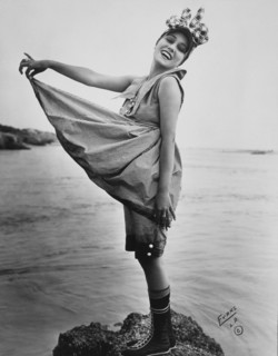 Gloria Swanson, as one of Mack Sennett's Bathing Beauties, Pin-Up Portrait for WWI Soldiers,  1917
