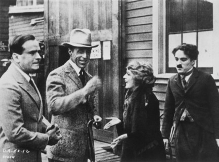 Douglas Fairbanks, D.W. Griffith, Mary Pickford and Charles Chaplin, Founders of United Artists Corporation, 1919