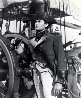 Gregory Peck on-set of the Film, Captain Horatio Hornblower, 1951