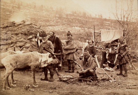 Norwegian Lapps Near Tromso, 1870