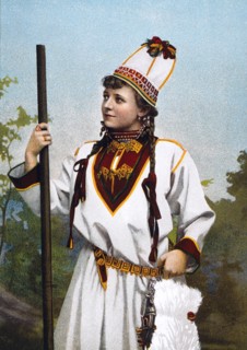 Lapp Woman, Chromolithograph of Photograph, 1894