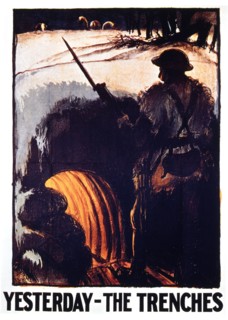 British Labor Party Poster, "Yesterday the Trenches", 1923