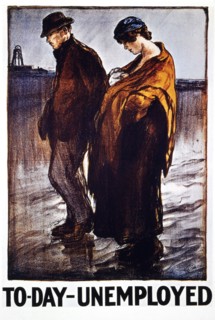 British Labor Party Poster, "To-Day Unemployed", 1923