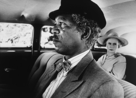 Morgan Freeman and Jessica Tandy, On-Set of the Film, "Driving Miss Daisy", 1989