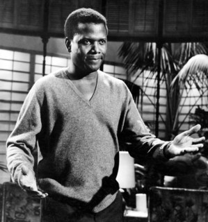 Sidney Poitier on-set of the Film, "For Love of Ivy", 1968