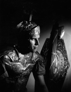 Charlton Heston on-set of the Film,  "Julius Caesar", 1950