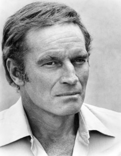 Charlton Heston on-set of the Film, "Earthquake", 1974