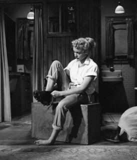 Janet Leigh on-set of the Film, "My Sister Eileen", 1955