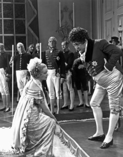 Miriam Hopkins and Olaf Hytten on-set of the Film, Becky Sharp, 1935