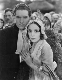 Roland Drew and Dolores Del Rio on-set of the Film, Evangeline, 1929