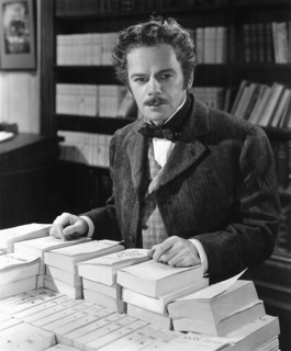 Paul Muni on-set of the Film, The Life of Emile Zola, 1937