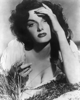 Jane Russell on-set of the Film, The Outlaw, 1943, Photo by George Hurrell