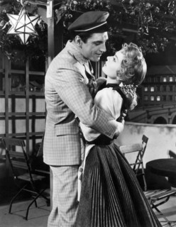 Edmund Purdom and Ann Blyth on-set of the Film, The Student Prince, 1954