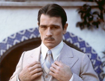 Tommy Lee Jones on-set of the TV Movie, The Amazing Howard Hughes, 1977
