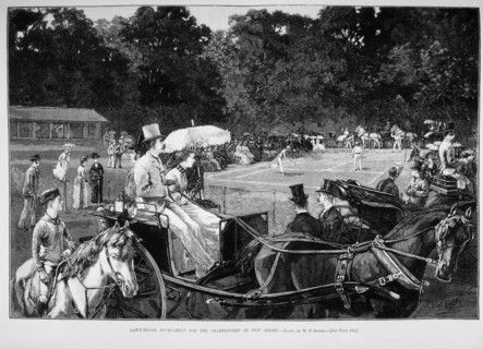 Lawn-Tennis Tournament for the Championship of New Jersey, Illustration, Harper's Weekly, 1890