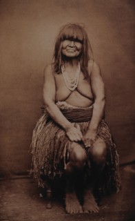 Yuma Native American Indian Woman, Sitting Portrait, Yuma, Arizona Territory, circa 1880