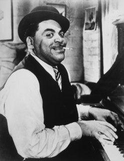 Fats Waller (1904-1943), American Jazz Pianist, Composer and Singer, on-set of the Film "Stormy Weather", 1943